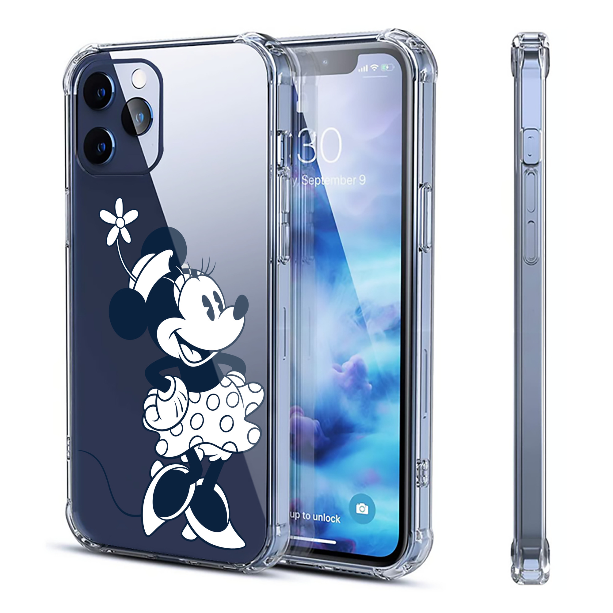 （画像用） ミッキーマウス Mickey Mouse 【iPhone 12シリーズ対応】透明スマホケース（クリアソフトケース）